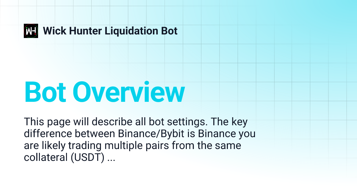 Bot Overview | Wick Hunter Liquidation Bot